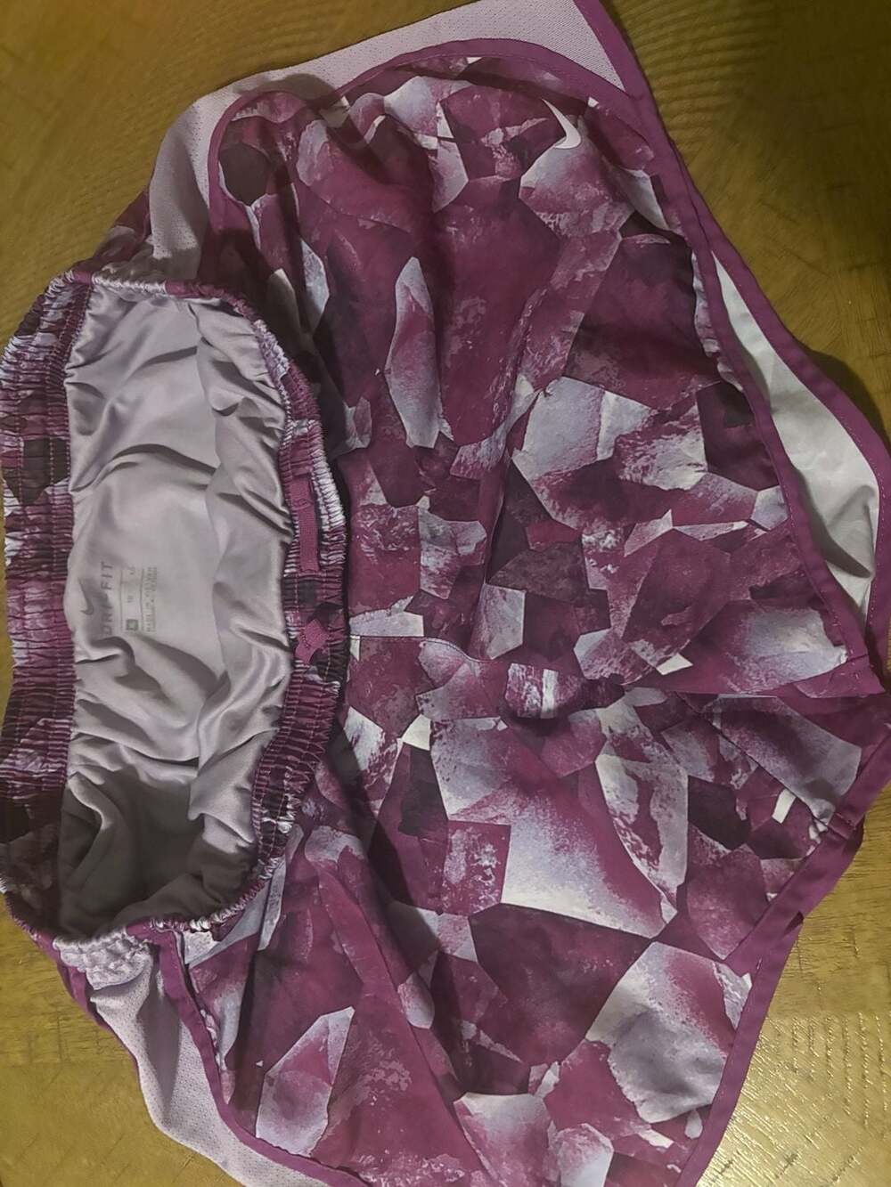 Nike Dri-FIT All-Over Print Purple Running Shorts